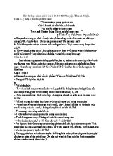 Đề thi chọn học sinh giỏi môn Ngữ văn Lớp 6 - Năm học 2018-2019 - Phòng giáo dục và đào tạo huyện Thanh Miện (Có đáp án)